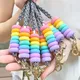 Porte-clés à lanière arc-en-ciel pastel bracelet de comparateur de couleur arc-en-ciel badge