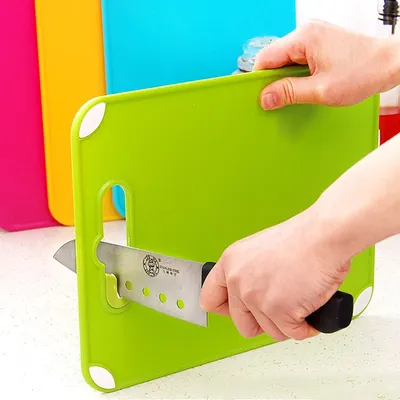 Planche à découper antidérapante créative outil de cuisine bloc à découper en plastique Portable