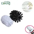 LeKing-Tête de brosse de toilette de rechange universelle support blanc noir propre outils de