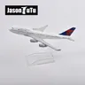 JASON TUTU – maquette d'avion Delta Air Boeing 747 16cm en métal moulé échelle 1/400