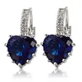 Boucles d'oreilles pendantes en biscuits bleu pour femmes boucles d'oreilles à levier en forme de