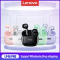 Lenovo-Écouteurs Bluetooth sans fil d'origine LP40 Pro écouteurs de musique casque de micro