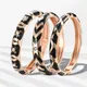 Bracelet géométrique Everisonne pour femme bracelet à main noir bracelet en émail à la mode