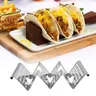 Porte-tacos en acier inoxydable 4 pièces support de Tortilla assiettes à Tacos en forme de W pour