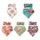 Ensemble de 2 pièces de bandeau bavoir d'alimentation pour bébé bavoir imprimé Floral Double face