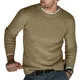 Pull à Manches sulfet Col Rond pour Homme Vêtement Solide Chaud Grande Taille Nouvelle