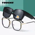 YOOSKE – lunettes de soleil polarisées TR90 pour hommes et femmes avec Clip bloc d'ombre