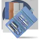 Kit de coupe-ongles en acier inoxydable 7 pièces/ensemble avec sac pliant kit de manucure