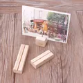 Clips de mémo en bois naturel porte-Photo pinces support de carte Message de bureau artisanat