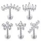 Boucle d'Oreille Helix Cartilage en Acier Inoxydable Piercing Labret Barre Jules Anneau Fleur