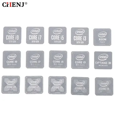 Autocollant métallique Intel Core I9 I7 I5 I3 CPU 10e génération étiquette pour ordinateur