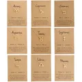 12 colliers Constellation pour femmes collier capricorne Taurus couleur or pendentif carte