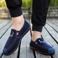 Mocassins en denim à enfiler pour hommes chaussures décontractées pour hommes chaussures plates