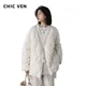 VEN – veste d'hiver CHIC en duvet de canard blanc 90 pour femme manteau chaud ample léger en