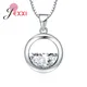 Collier pendentif en argent regardé 925 pour femme bijoux en biscuits transparents mariage et