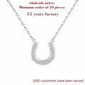 Xiaojing – colliers et pendentifs en forme de fer à cheval pour femmes en argent Sterling 100% 925