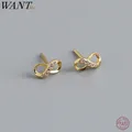 WANTME – boucles d'oreilles en argent Sterling 925 pour femmes bijoux de luxe en zircon infini à