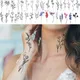 Petits tatouages temporaires pour femmes et filles autocollant de fleur de lune réaliste faux