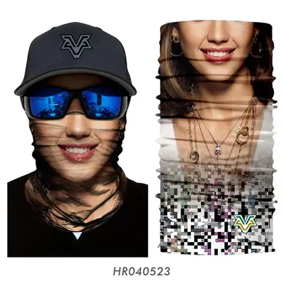 Bandana 3D sans couture pour moto masques de ski écran facial cagoule Smile Hero tube de cou