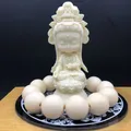 Moule en silicone pour statue de bouddha conception de dessin animé Guanyin gypse d'aromathérapie