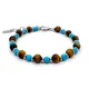 Runda – Bracelet perlé en pierre naturelle Turquoise pour homme bijou en œil de tigre taille