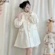 Manteau en laine de style Lolita japonais pour femmes nœud Kawai doux vestes A-Line At vêtements