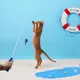 Canne à pêche longue de 38 à 100cm pour chat accessoire amusant sans son cataire intégré jouet