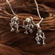Collier pendentif grenouille rétro pour femmes et hommes mode fête en métal Animal chaîne