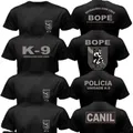 Nouveau Brésil SWAT BOPE Forces Spéciales Police K-9 Chien Canine Canil Unité Hommes T-shirt Taille