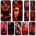 Coque de téléphone en silicone souple pour iPhone Avengers planchers let Witch Marvel 15 14