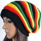 Bonnet rayé multicolore unisexe pour hommes et femmes chapeaux hip hop bonnet jamaïcain mode Bob