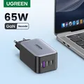 UGREEN – chargeur GaN 65W USB type-c PD rapide 4.0/3.0 pour téléphone portable compatible avec