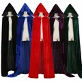 Capes gothiques à capuche pour adultes elfe sorcière longue carnaval de Pourim Halloween robe