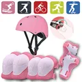 Casque de sécurité pour enfants protection des genoux et des coudes pour patins de vélo 7 pièces