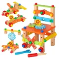 Chaise d'assemblage en bois Montessori jouets pour bébés blocs en bois enfants d'âge alth