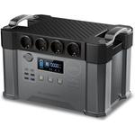 Station d'alimentation portable 2000W Prise d'alimentation ca 1500Wh, Batterie mppt Alimentation