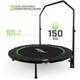 Fitness Trampolin - ø 101 cm, höhenverstellbarer Haltegriff, bis 150 kg, klappbar, Schwarz/Grün