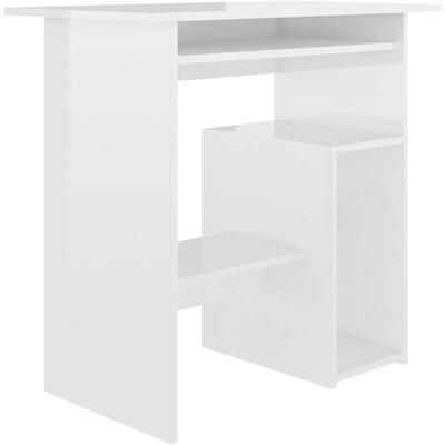 Bonnevie - Computertisch,Schreibtisch Hochglanz-Weiß 80x45x74 cm Holzwerkstoff vidaXL