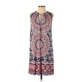 London Times Casual Dress - A-Line: Red Floral Dresses - Women's Size 4