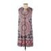 London Times Casual Dress: Red Print Dresses - Women's Size 4