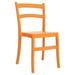 33.5 Orange Solid Patio Dining Armless Chair