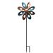 Garden Outdoor Holiday Holder Stand Easy Spinning Wind for Outside Vertical Metal Sculpture Stake Construction for Outdoor Yard Garden Small Picket Fence for Flower Garden