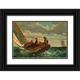 Homer Winslow 32x23 Black Ornate Wood Framed with Double Matting Museum Art Print Titled - Breezing Up (A Fair Wind)