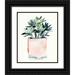 Parker Jennifer Paxton 12x14 Black Ornate Wood Framed with Double Matting Museum Art Print Titled - Potted Succulent IV