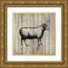 Allen Kimberly 26x26 Gold Ornate Wood Framed with Double Matting Museum Art Print Titled - Farm Life 2