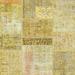 Ahgly Company Indoor Square Contemporary Caramel Brown Patchwork Area Rugs 3 Square