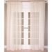India s Heritage Pure Linen Sheer Curtain Panel with Jute knots Unlined Rod Pocket Header and Back Tabs - Single Curtain Panel 52 W x 96 L White