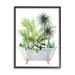 Stupell Industries Mixed Plant Leaves Antique Bathroom Tub Graphic Art Black Framed Art Print Wall Art Design by Grace Popp