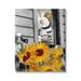 Stupell Industries Classic Van Gogh Sunflowers & Paparazzi Collage Painting Canvas Wall Art 16 x 20 Design by Barry Kite