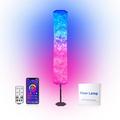 LED Floor lamp tuya smart control 32 colors and Dimming RGB light strip RGB modern lamp with fabric shade for livingroom bedroom party atmosphere light